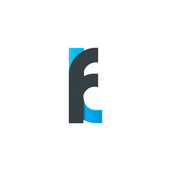 Initial Letter FL Rounded Lowercase Logo