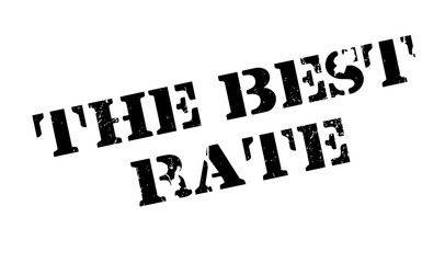 Fototapeta premium The Best Rate rubber stamp. Grunge design with dust scratches. Effects can be easily removed for a clean, crisp look. Color is easily changed.