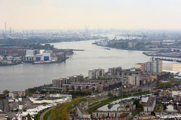 Fototapeta premium Miasto Rotterdam widziane z góry