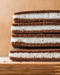 Milk Slice sandwich with cream.