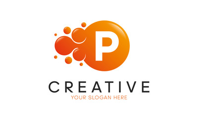 Dots Letter P Logo