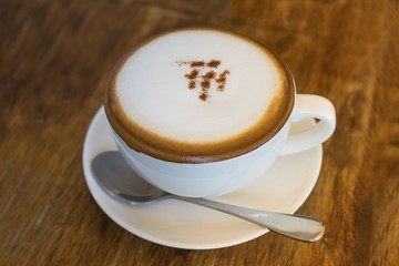 coffee on wooden table