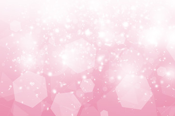 Naklejka na ściany i meble Soft Pink glitter sparkles rays lights bokeh Festive Elegant abstract background.