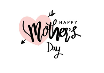 Mother's day greeting card with flowers background. Vector Illustration