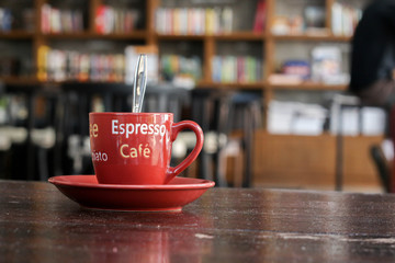 coffee in the morning and reading books library background textures.