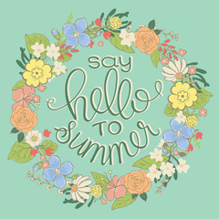 Summer. Logo design for banner, poster, cover