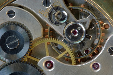 Detail einer mechanischen Uhr