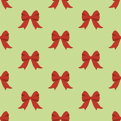 Red bow seamless pattern