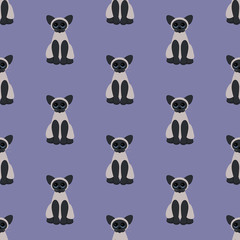 Naklejka premium Cat seamless pattern