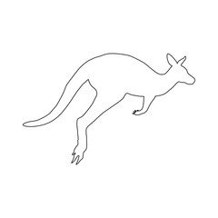 Obraz na płótnie Canvas Kangaroo silhouette illustration