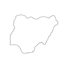 Nigeria map silhouette