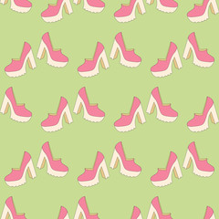 High heels seamless pattern