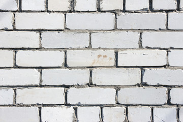 Old brickwork made of white brick. Background texture 1