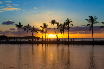 Fototapeta na wymiar Hawaiian sunset