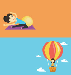 Two lifestyle banners with space for text.