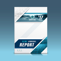 Cover design, corporate brochure template, magazine and flyer layout. Annual report. Geometric and polygonal objects. Vector illustration.