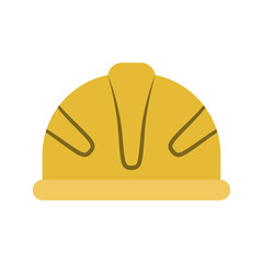 colorful silhouette with protective yellow helmet vector illustration