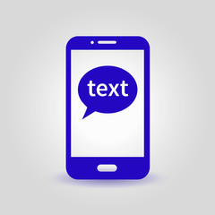 Mobile chatting icon.Mobile Phone Representing Web Chatting And Dialog.