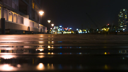 Fototapeta premium City night light reflections