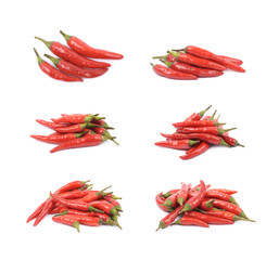 Red italian peppers isolated