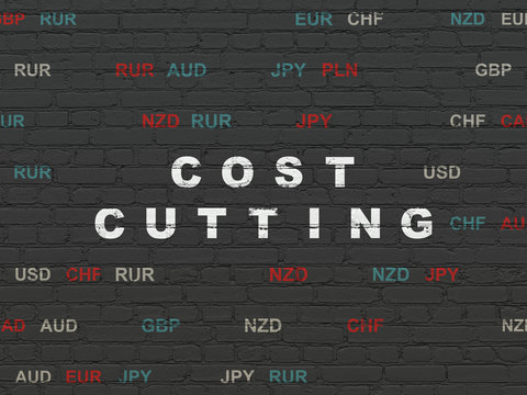 Business concept: Cost Cutting on wall background