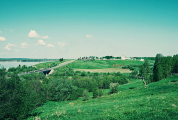Fototapeta na wymiar Russian spring meadow