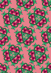 Seamless pattern with abstract berries. Vector illustration.