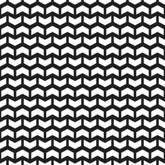 Geometric pattern with white arrows. Geometric modern ornament. Seamless abstract background