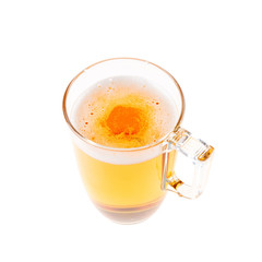 jug of light beer isolated on white background