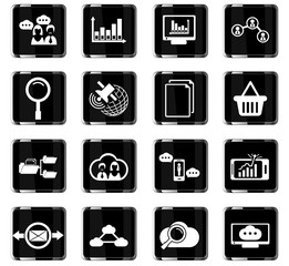 data analytic icon set