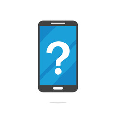 Smartphone with question mark vector