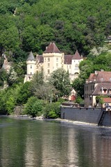 La Roque-Gageac,village classé sur la Dordogne,Périgord noir