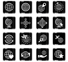globes icon set