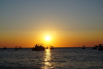 Fototapeta na wymiar Sonnenuntergang auf Ibiza St Anton