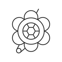 Fototapeta premium Brooch linear icon