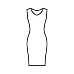Evening dress linear icon