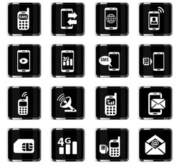 mobile connection icon set