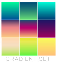 Fototapeta premium Set of bright gradients for the background. Color Collection