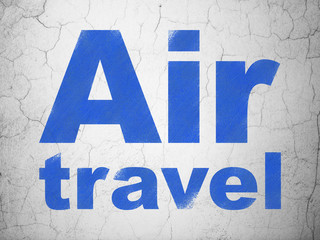 Obraz premium Vacation concept: Air Travel on wall background