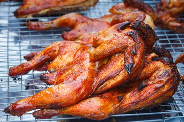 Roast chicken, chicken grilled.