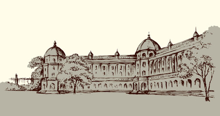 Palace. Vector drawing