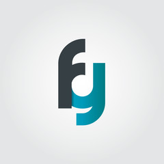 Initial Letter FY Rounded Lowercase Logo