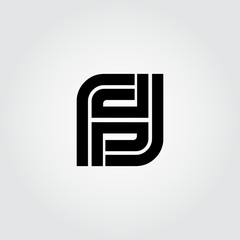 Initial Letter FF Linked Design Logo