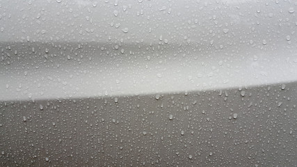 Rain drop on white background