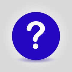 Question mark sign icon. Help symbol. FAQ sign. Flat design style. 