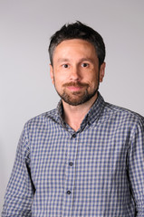 Fototapeta premium Portrait of handsome bearded businessman