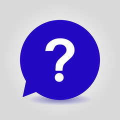 Question mark sign icon. Help symbol. FAQ sign. Flat design style. 