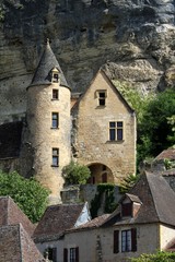 Fototapeta na wymiar village de la Roque-Gageac sur la Dordogne,pays Sarladais,Périgord noir