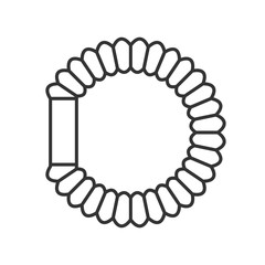 Obraz premium Hair scrunchy linear icon