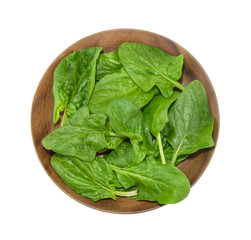 Spinach leaf close up isolated on white without shadow